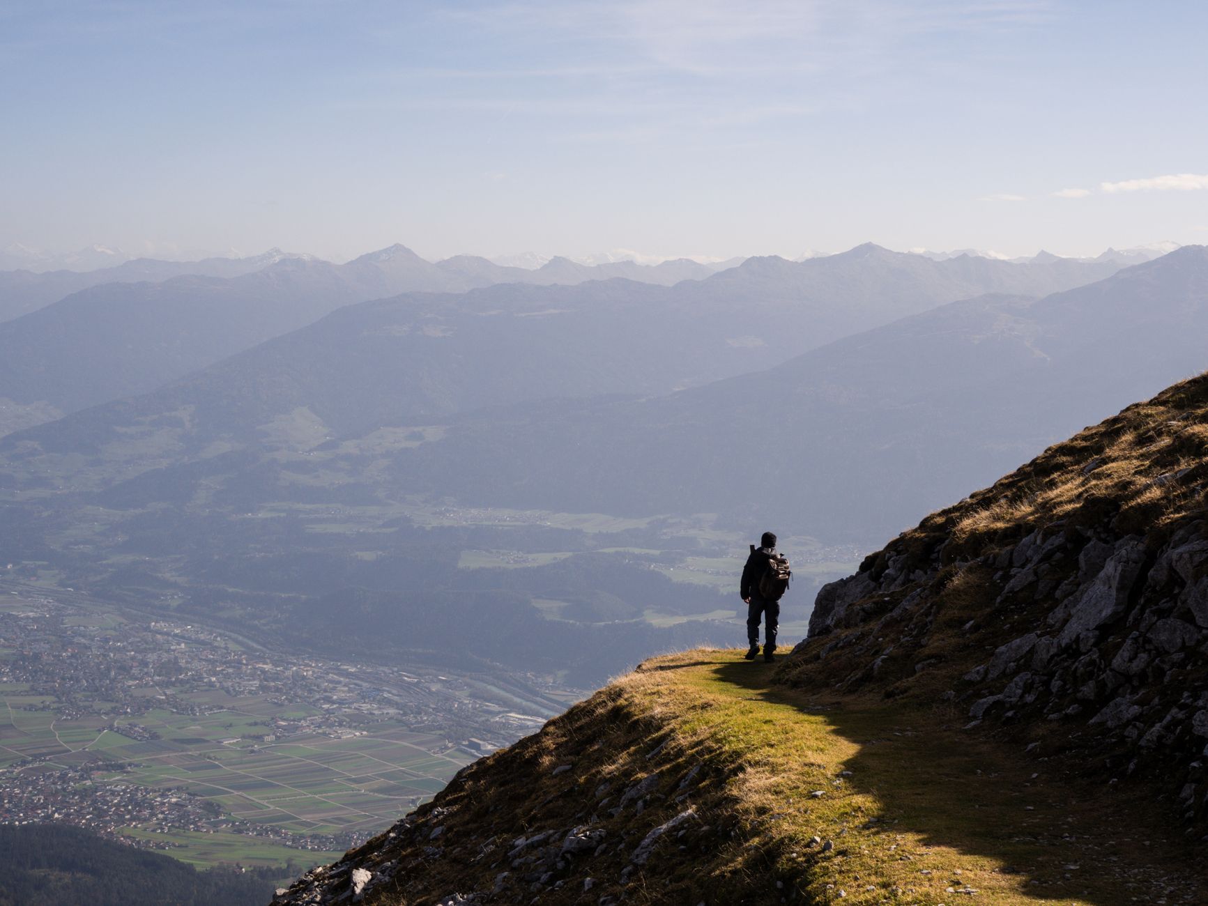 Curator overlooking scenic valley